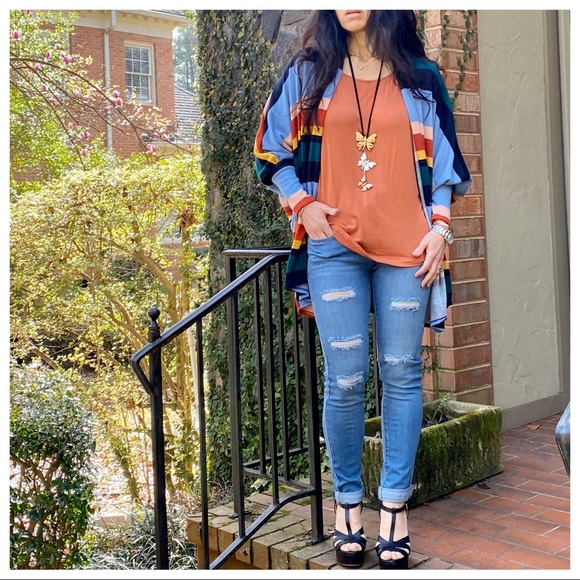 ✨LAST ONE✨Kimono color block open cardigan - Picture 7 of 9